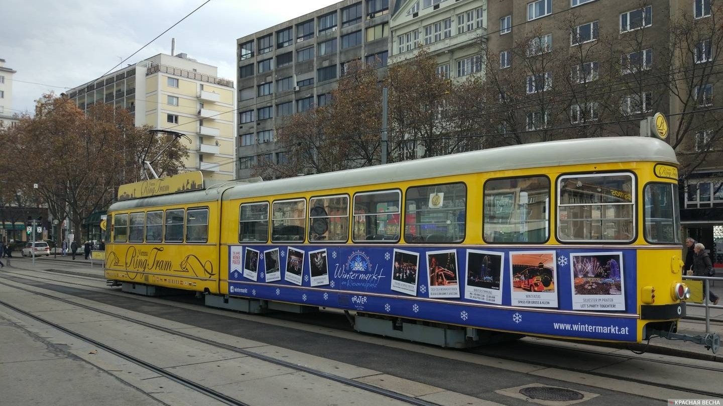 Трамвай. Вена. Австрия
