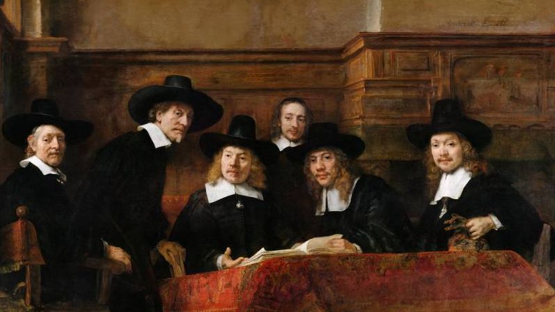 Рембрандт. Групповой портрет чиновников. 1662