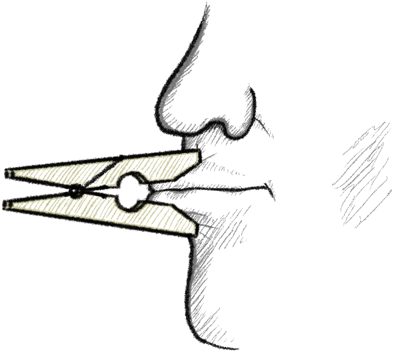 Рот на прищепке