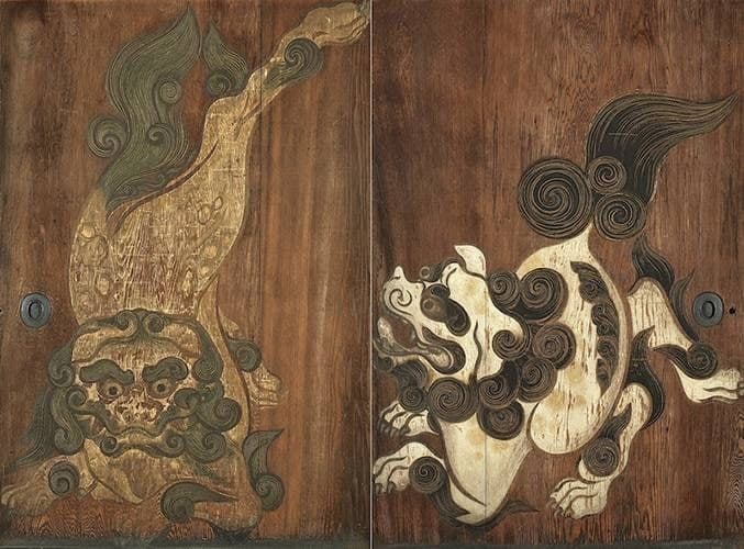 Таварая Сотацу. Китайские львы. XVII век