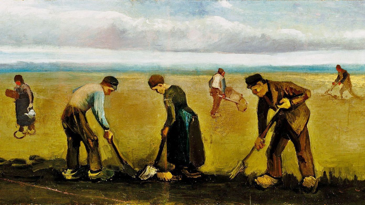 Ван Гог. Крестьяне сажающие картофель (фрагмент)