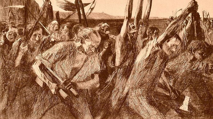 Катэ Кольвиц. Бунт. 1899