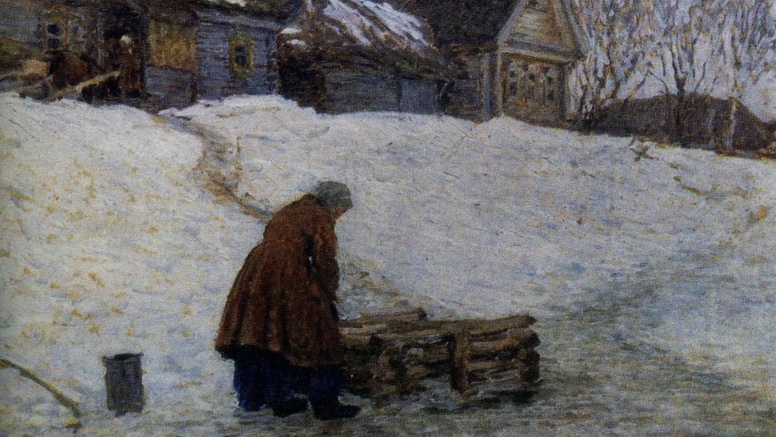 Николай Мещерин. В гололедицу. 1906