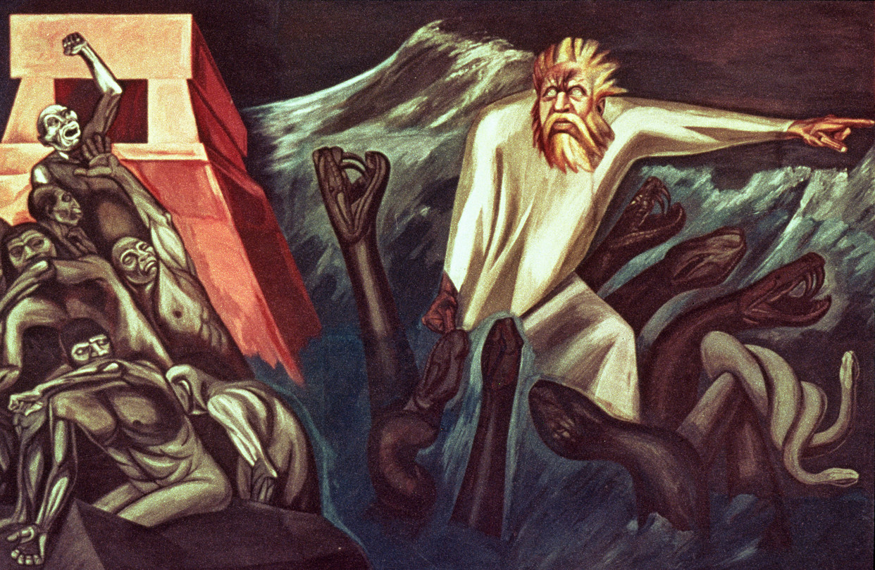 Хосе Клементе Ороско. Отплытие Кетцалькоатля. 1932