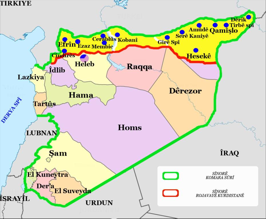 Расселение курдов в Сирии