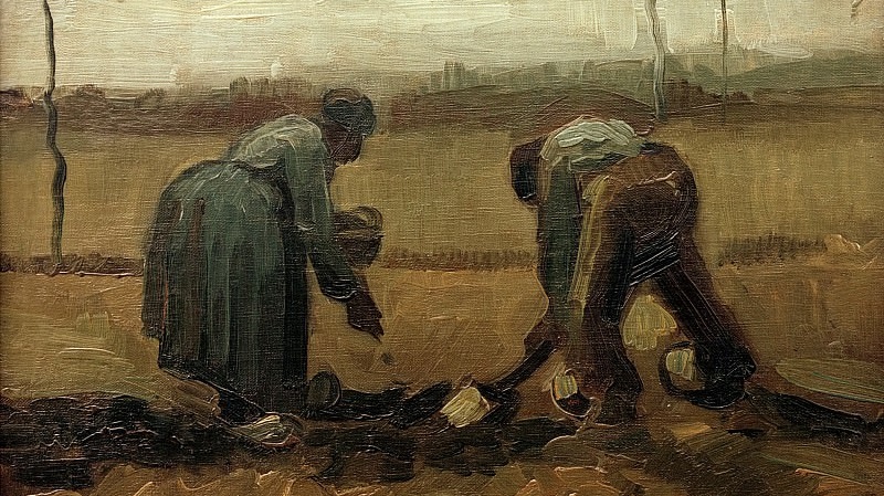 Винсент Ван Гог. Крестьяне, сажающие картофель. 1885