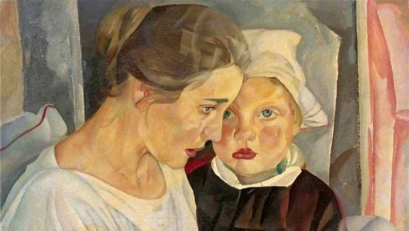 Борис Григорьев. Мать и дитя (фрагмент). 1918