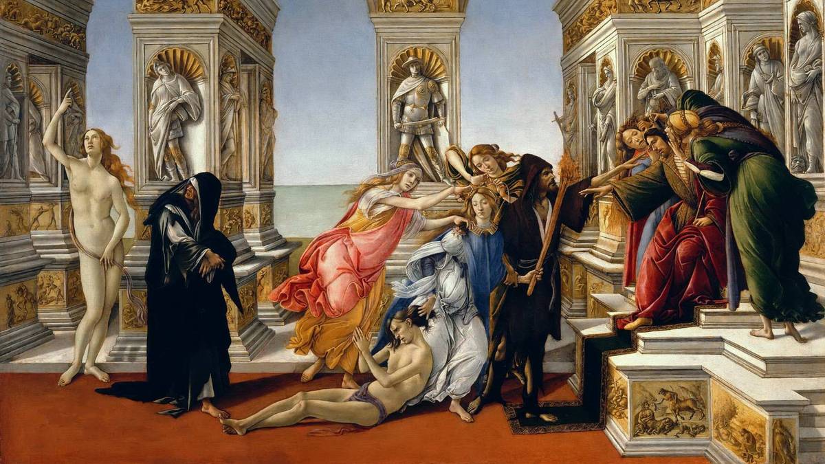 Сандро Боттичелли. Клевета. 1495
