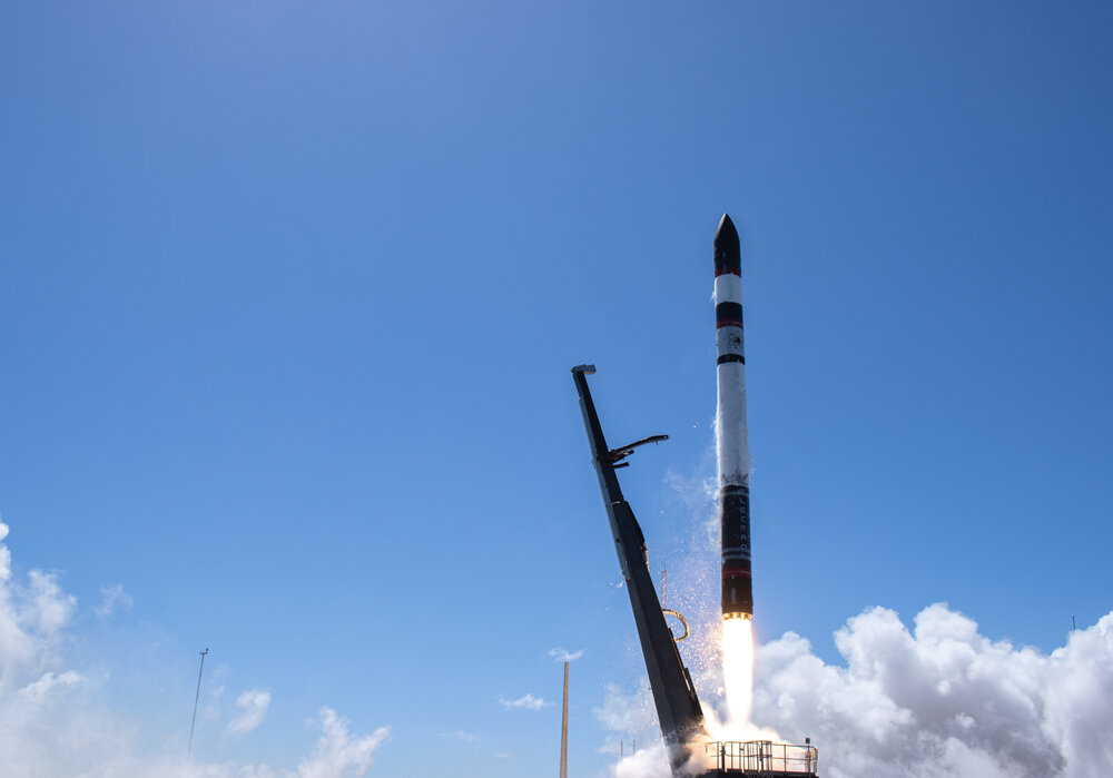 Запуск ракеты-носителя Electron с космодрома Rocket Lab в Новой Зеландии