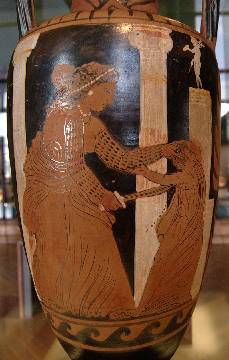  Вазописец Иксиона. Медея убивает одного из своих сыновей. 330 г. до н. э. Лувр