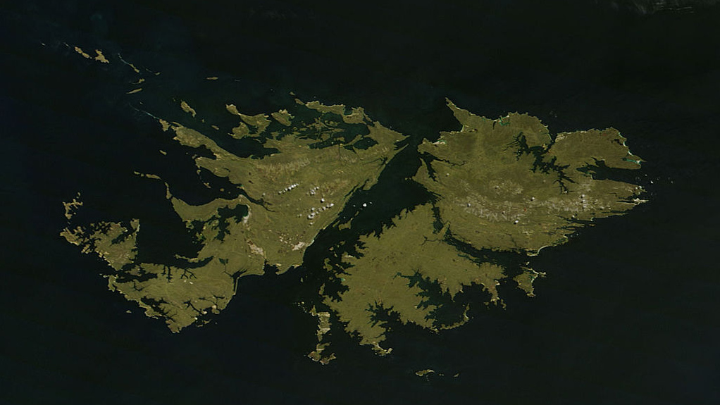 Мальвинские (Фолклендские) острова. Снимок из космоса