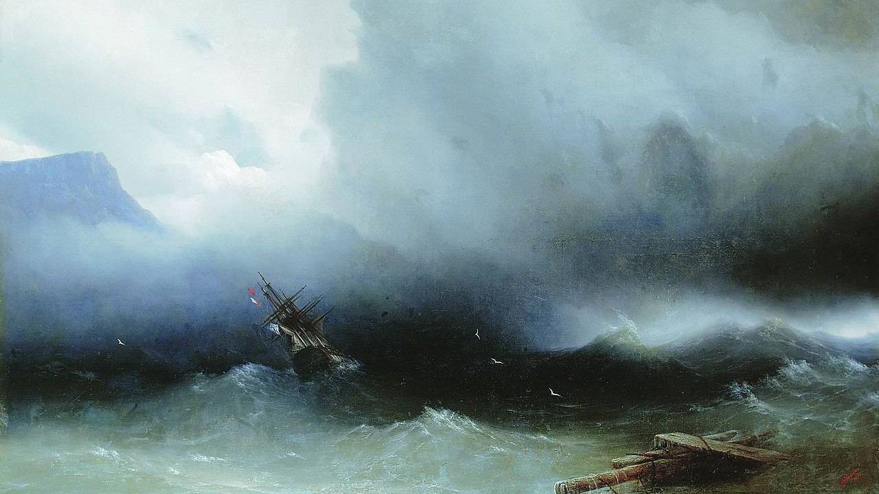 Иван Айвазовский. Ураган на море.1850
