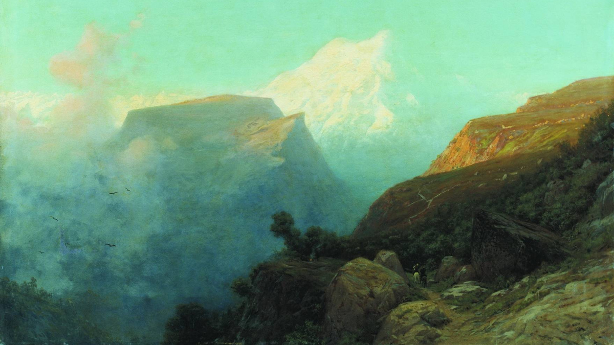 Лев Лагорио. Туман в горах. Кавказ. 1878