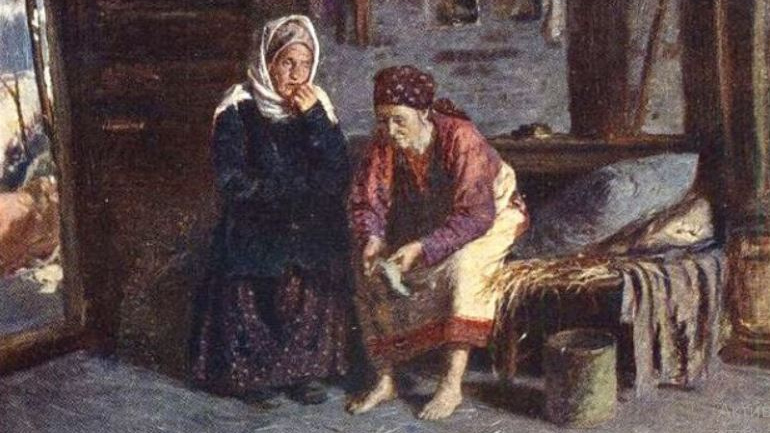 Абрам Архипов. Посещение больной. 1885