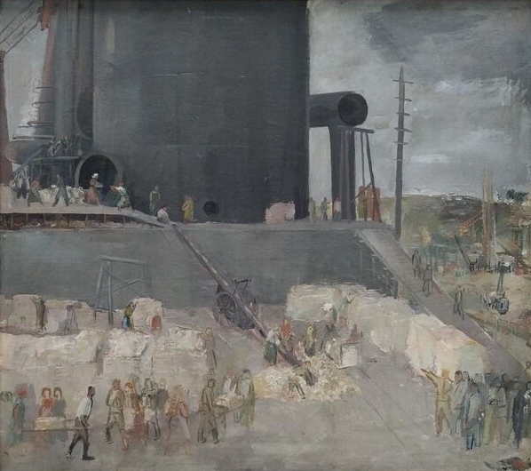 Василий Почиталов. Постройка домны. 1930