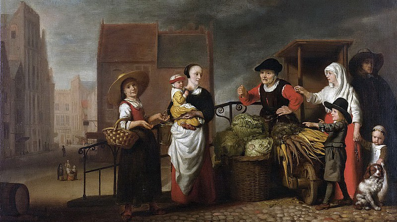 Николас Мас. Овощной рынок. 1655–1665 гг