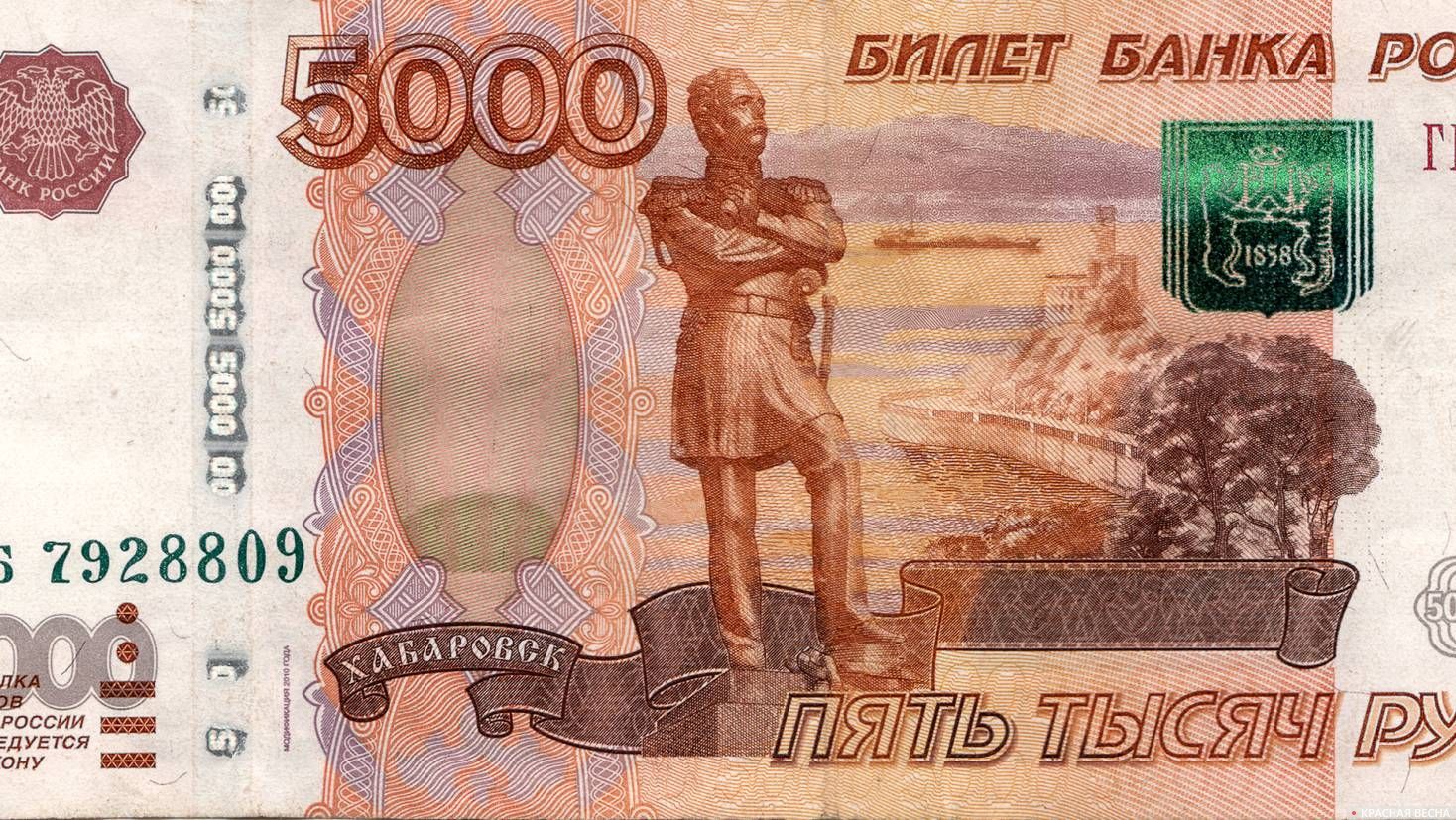 Деньги России купюры 5000
