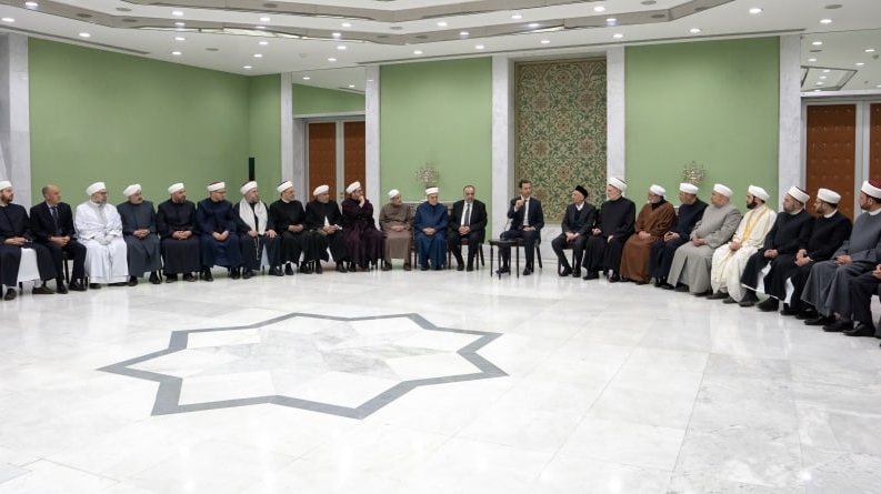 Башар Асад на встрече с религиозными деятелями