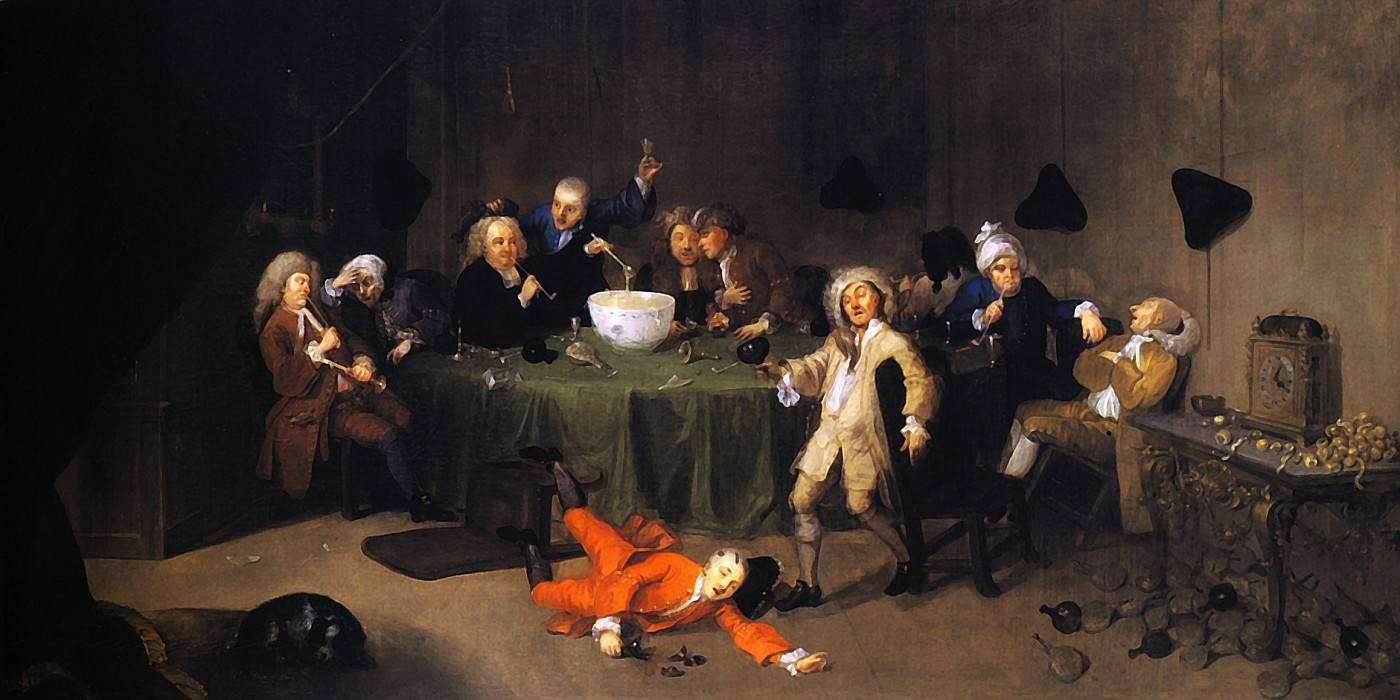 Уильям Хогарт. Современные полуночные развлечения. Около 1731