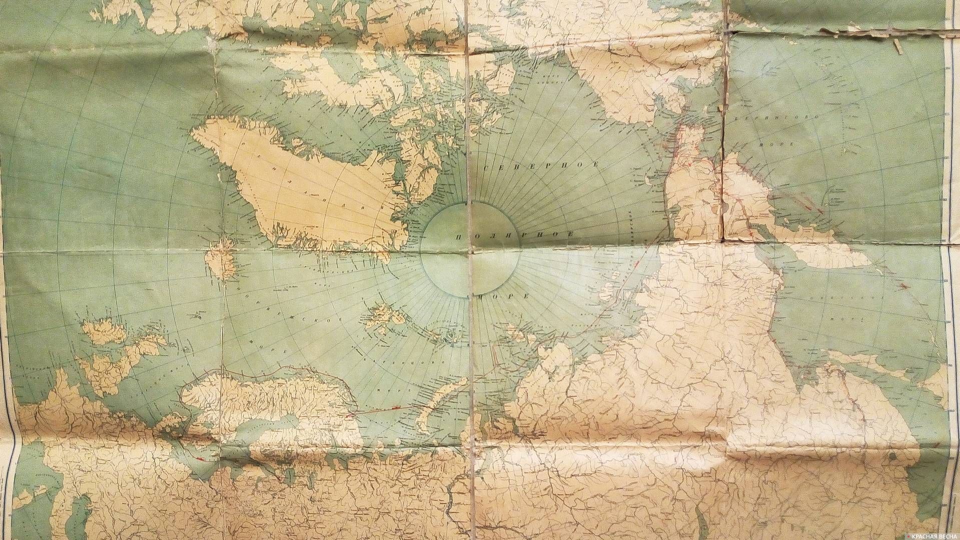 Карта Арктики. 1934 г.