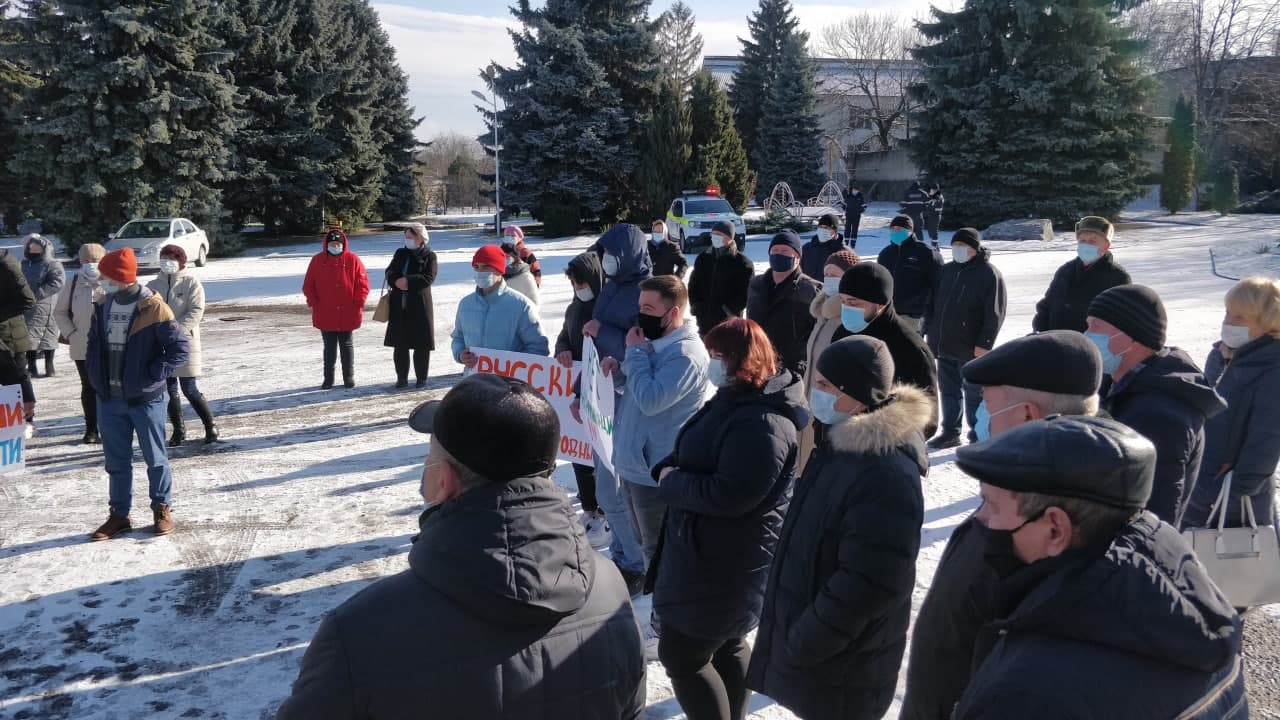 Акция протеста в Окнице