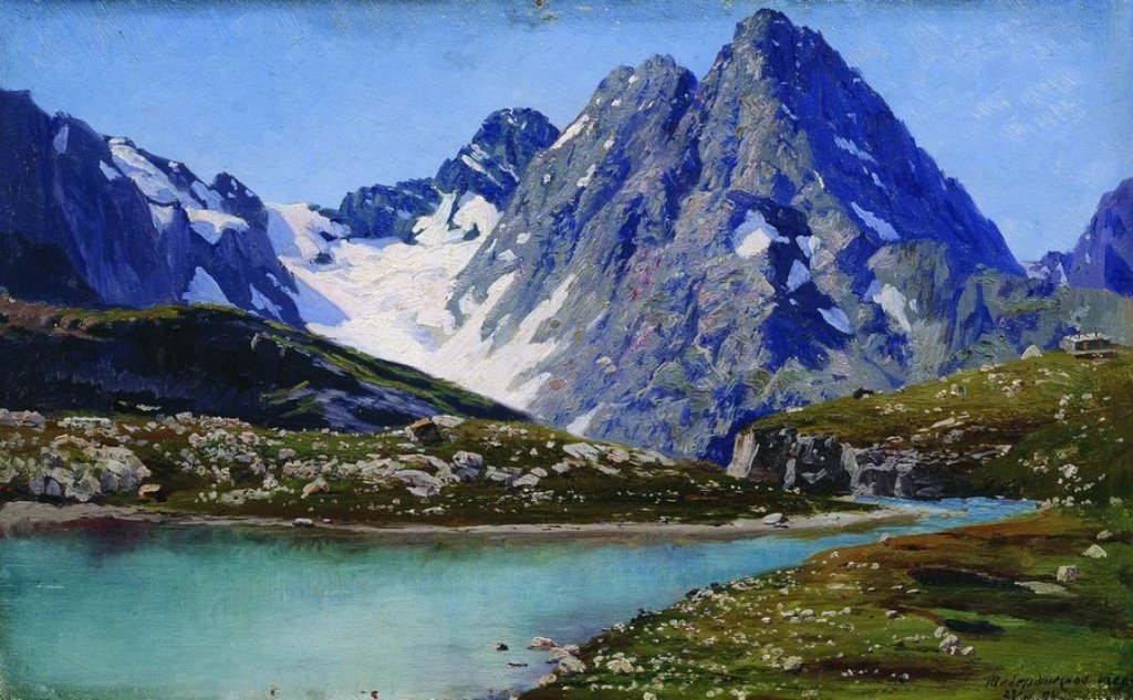 Николай Ярошенко. Озеро на Кавказе. 1874