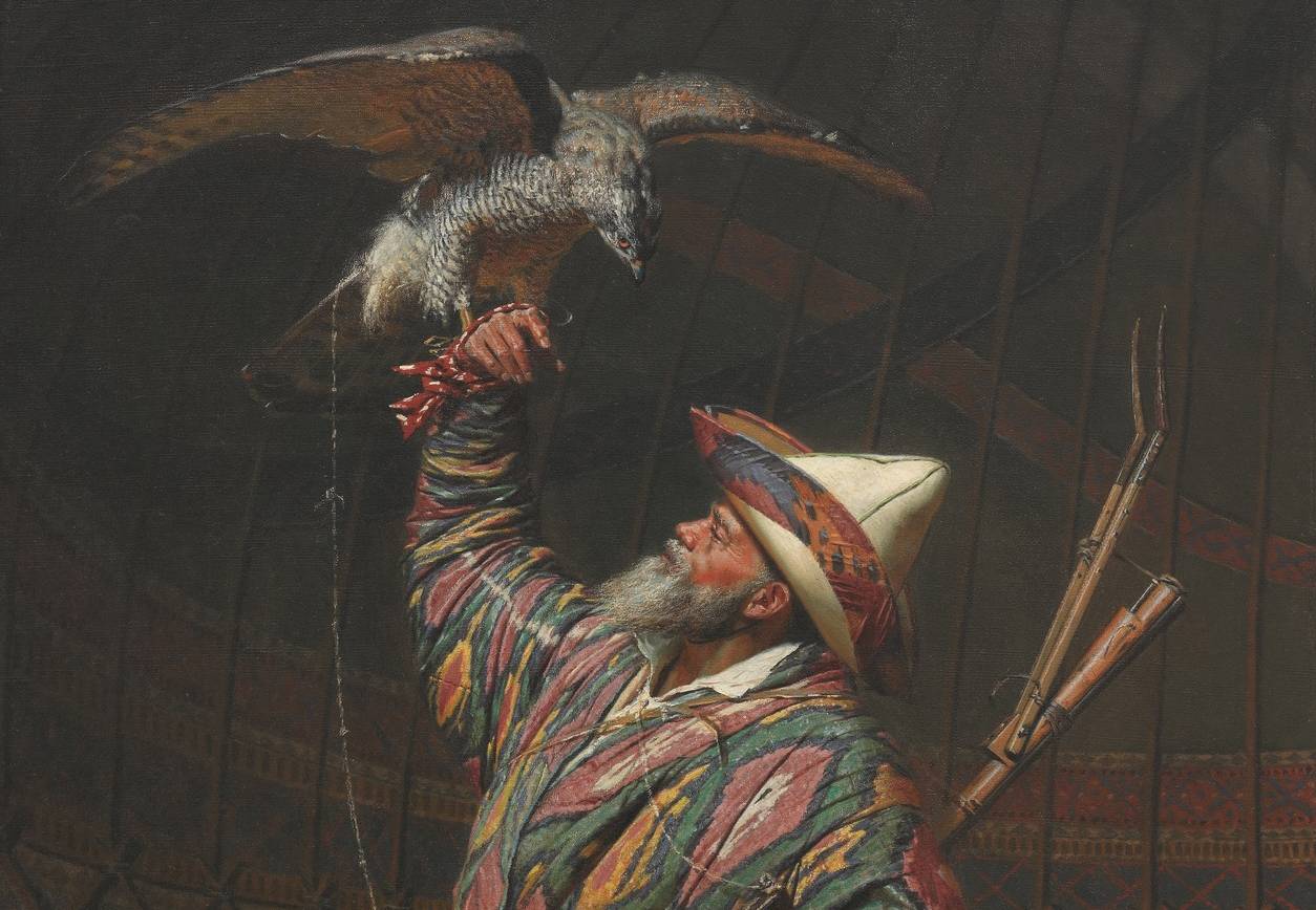 Василий Верещагин. Богатый киргизский охотник с соколом (фрагмент). 1871