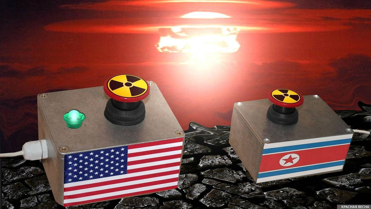 Ядерная кнопка. Атомная война. США. КНДР