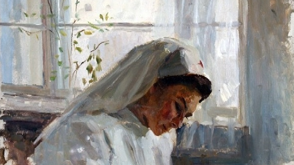 Оскар Качаров. Медсестра (фрагмент). 1950