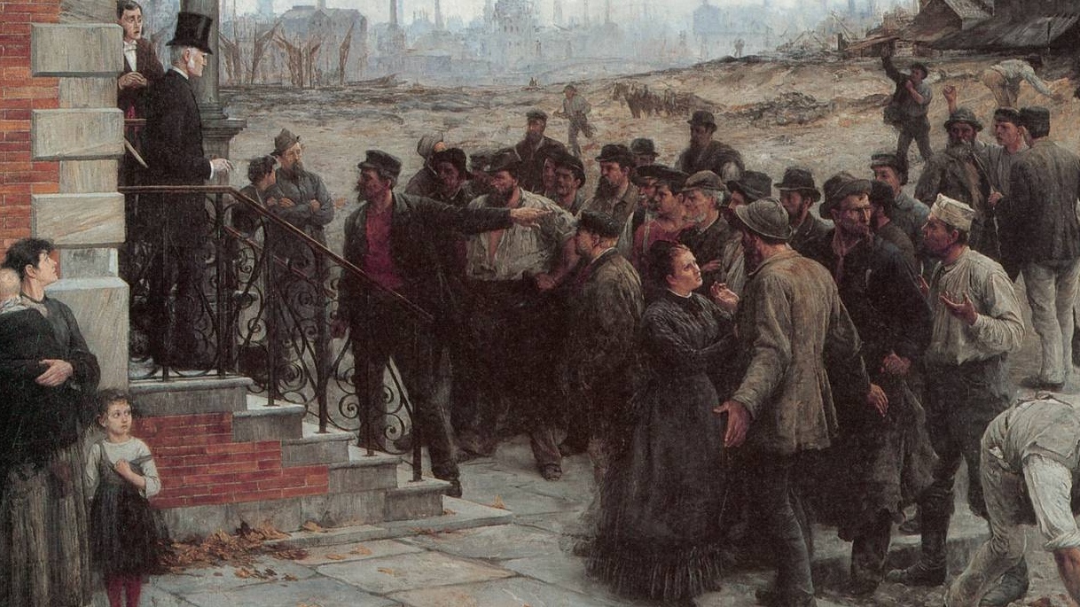 Роберт Келер. Забастовка в Шарлеруа (фрагмент). 1886