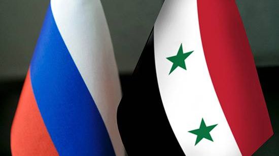 Флаги России и Сирии