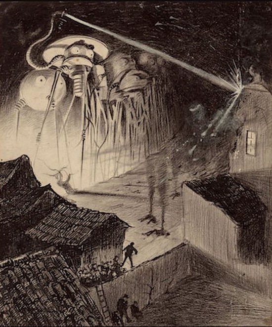 Альвим Корреа. Иллюстрация к произведению Г. Уэллса «Война миров». 1906