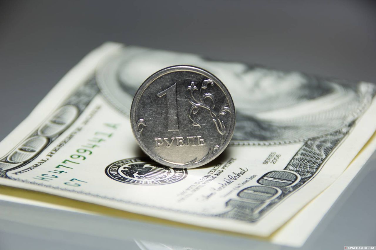 Рубль на фоне доллара