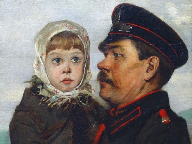 Константин Савицкий. Спасатель (фрагмент). 1880-е
