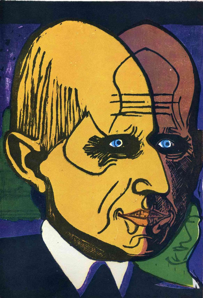Эрнст Людвиг Кирхнер, гравюра «Портрет доктора Бауэра», 1933 год