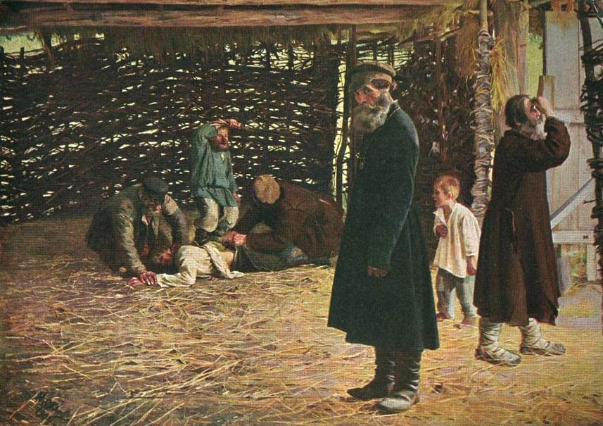 Николай Орлов. Перед поркой. 1904