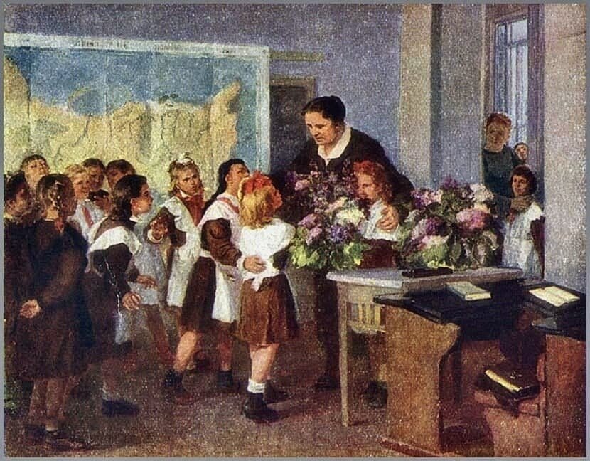 Николай Терещенко. Заслуженная учительница. 1953