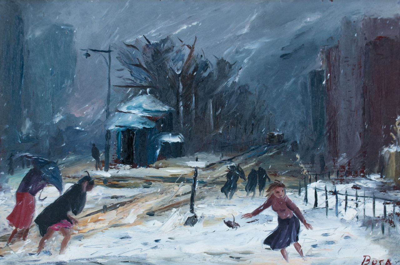 Луис Боза. Снежный шторм в Нью-Йорке. 1944