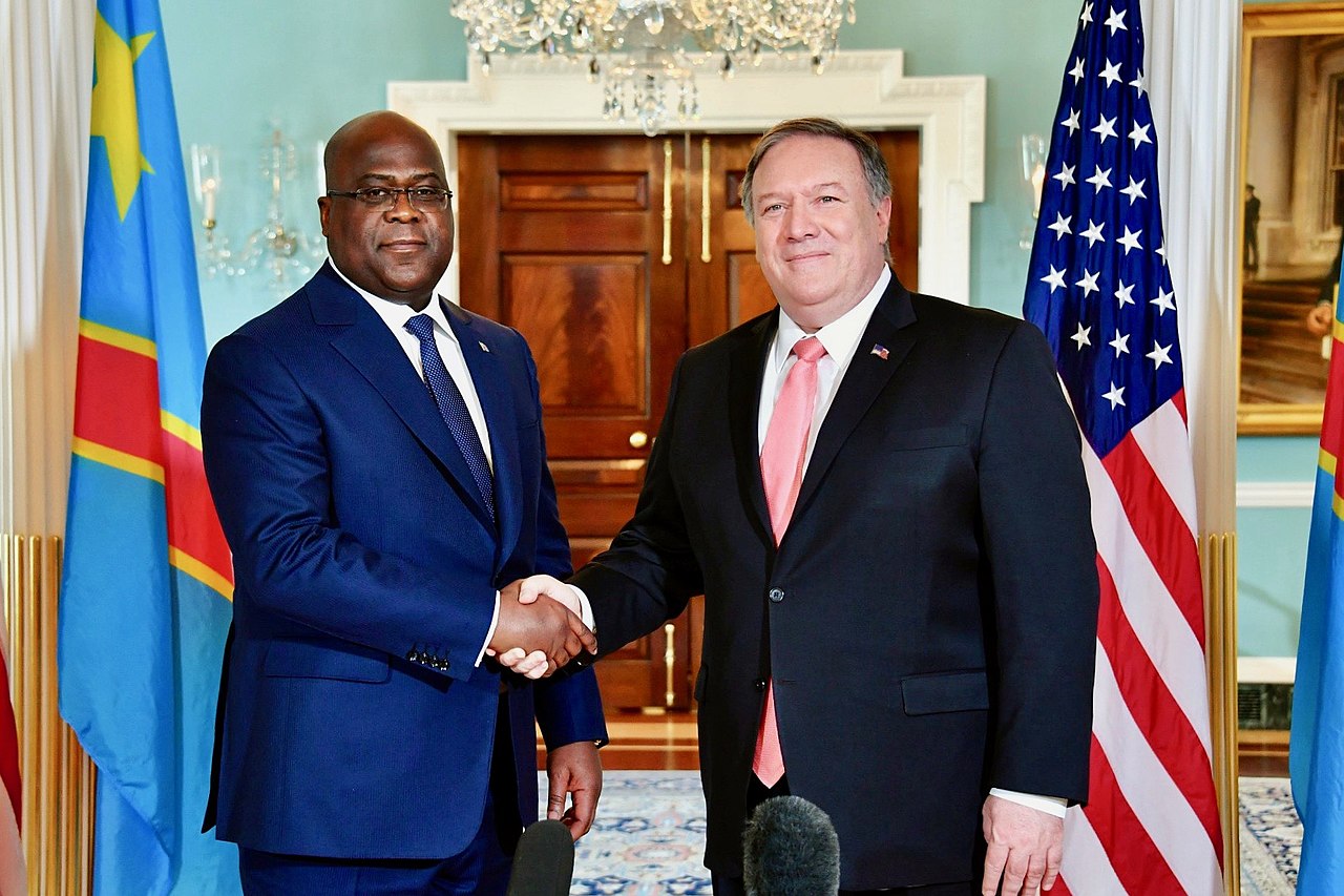 Президент ДР Конго Феликс Чисекеди и госсекретарь США Майкл Помпео
