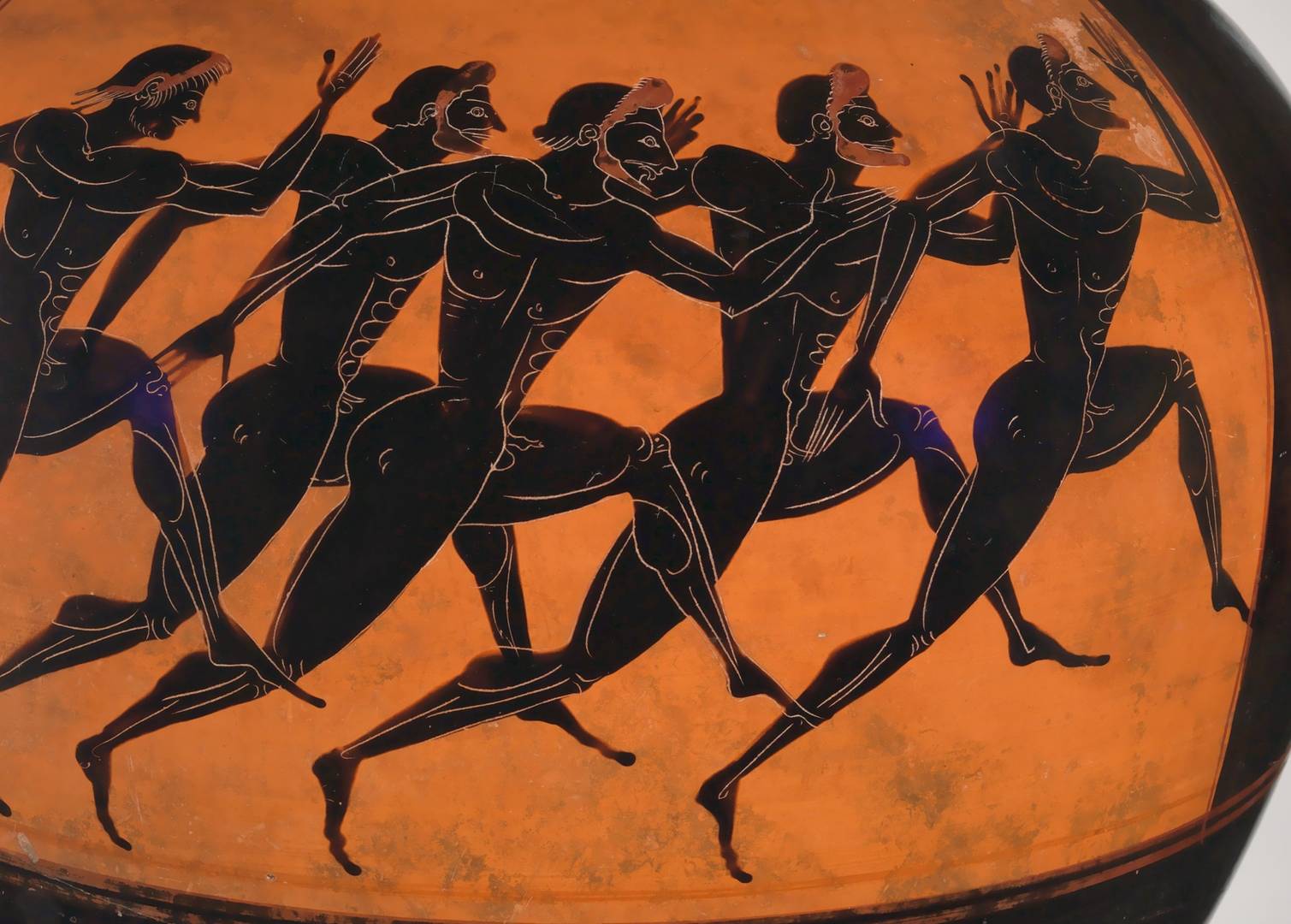 Эвфилетос. Терракотовая панафинейская призовая амфора (фрагмент). ок. 530 г. до н. э. 