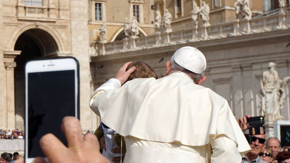 Папа Римский Франциск на площади Святого Петра
