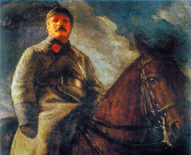 Владимир Гринберг. М. В. Фрунзе на коне (фрагмент). Около 1927