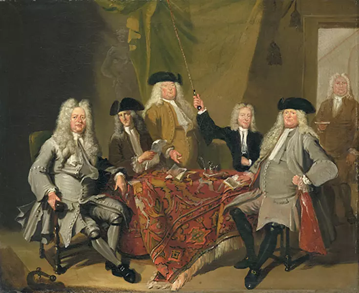 Корнелис Трост. Групповой портрет инспекторов амстердамской Медицинской коллегии, 1724 год