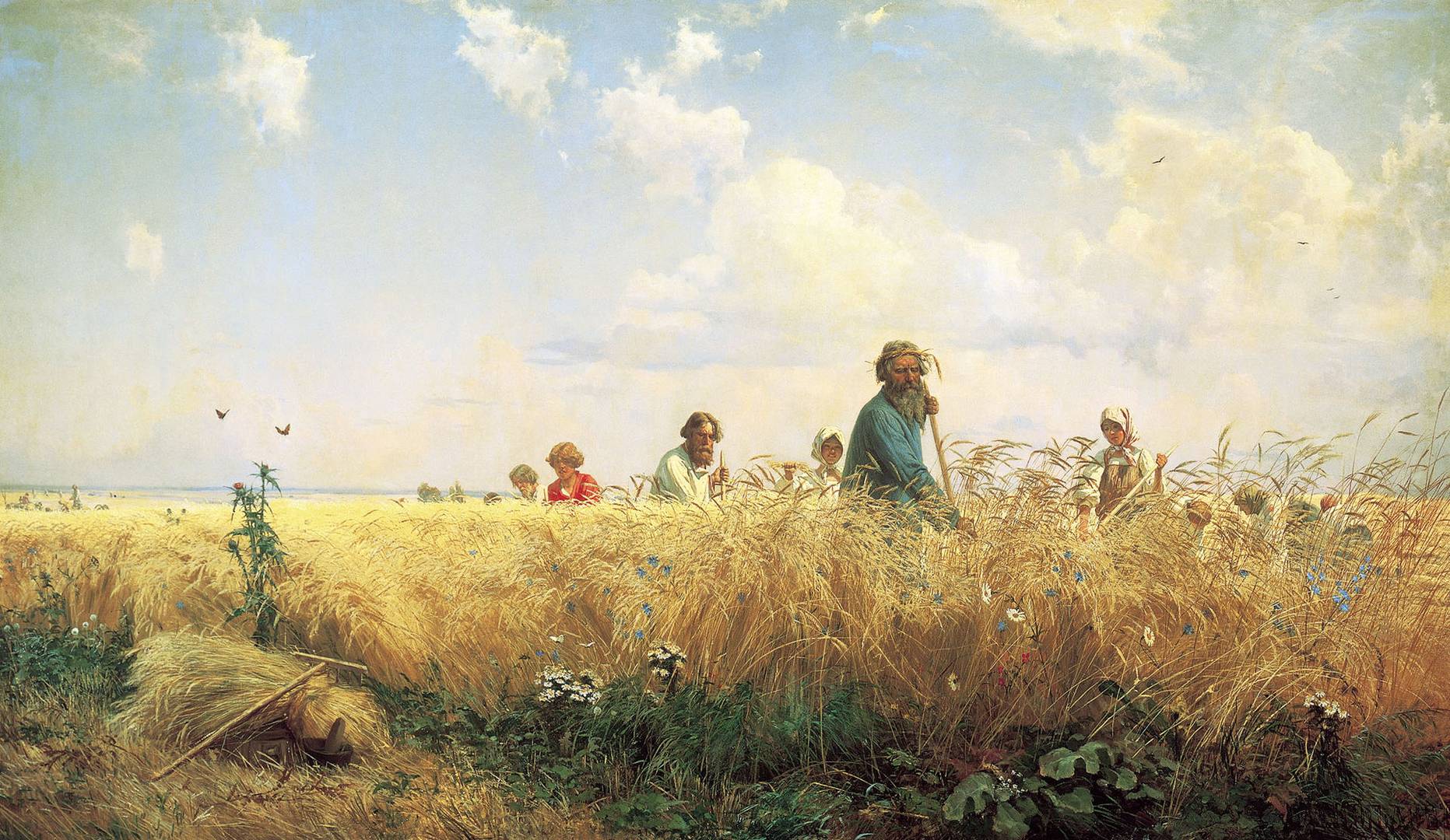 Григорий Мясоедов. Страдная пора (Косцы). 1887