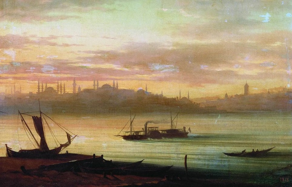 Иван Айвазовский. Вид Босфора (фрагмент). 1864