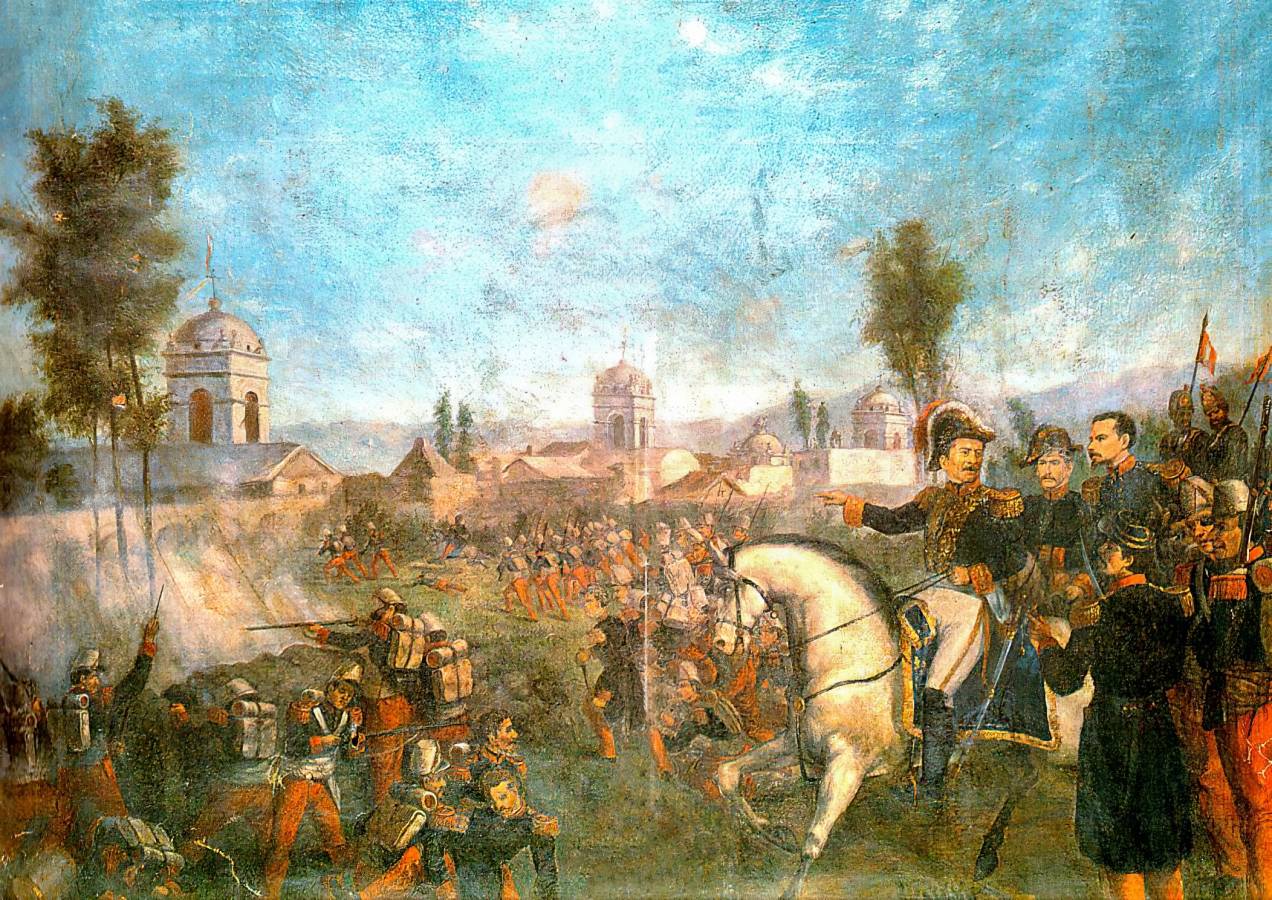 Неизвестный художник. Штурм Арекипы. XIX век