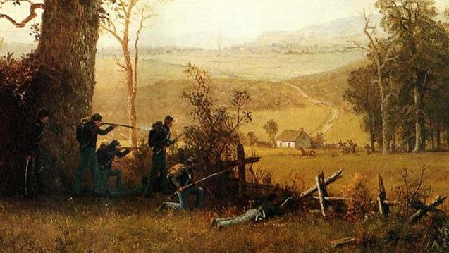 Альберт Бирштадт. Партизанская война. 1862 (фрагмент)