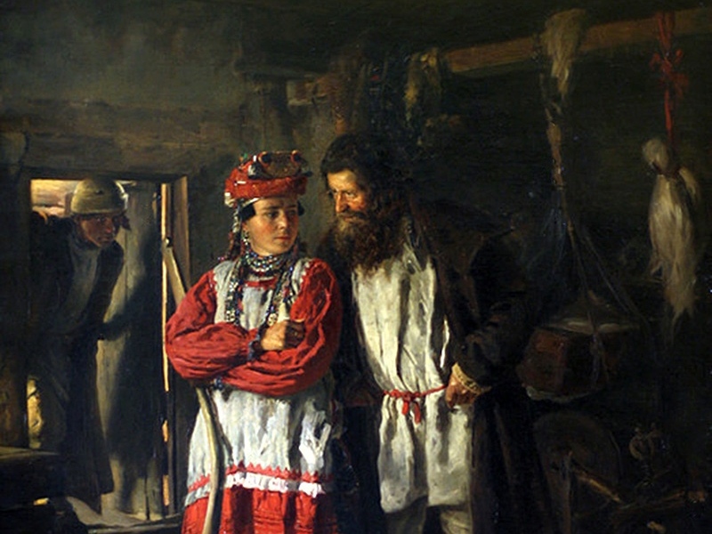Владимир Маковский. Свекор (фрагмент). 1888