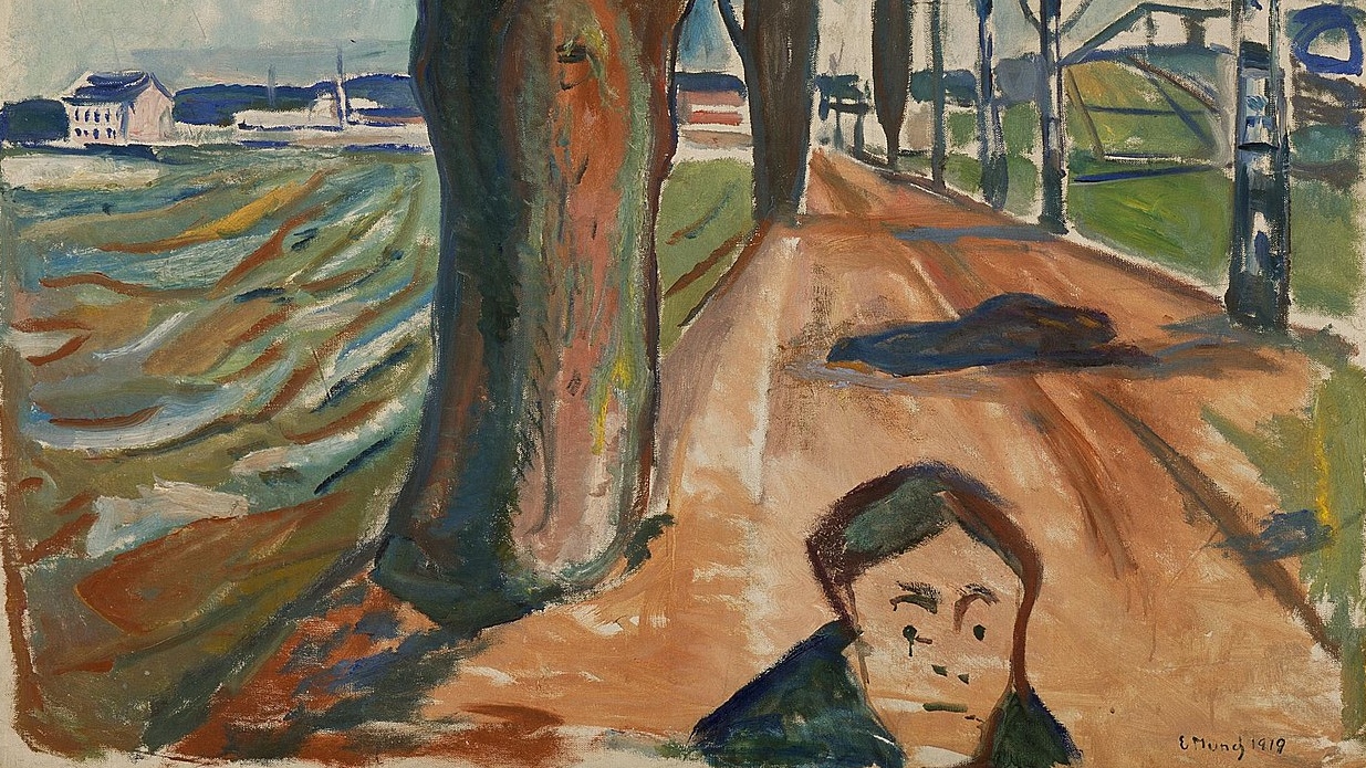 Эдвард Мунк. Убийство на дороге. 1919