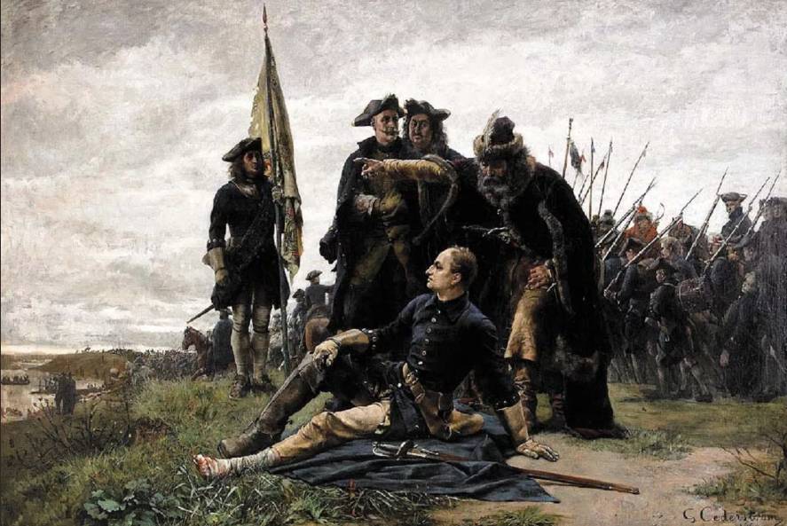Густав Седерстрем. Мазепа и Карл XII после Полтавской битвы.